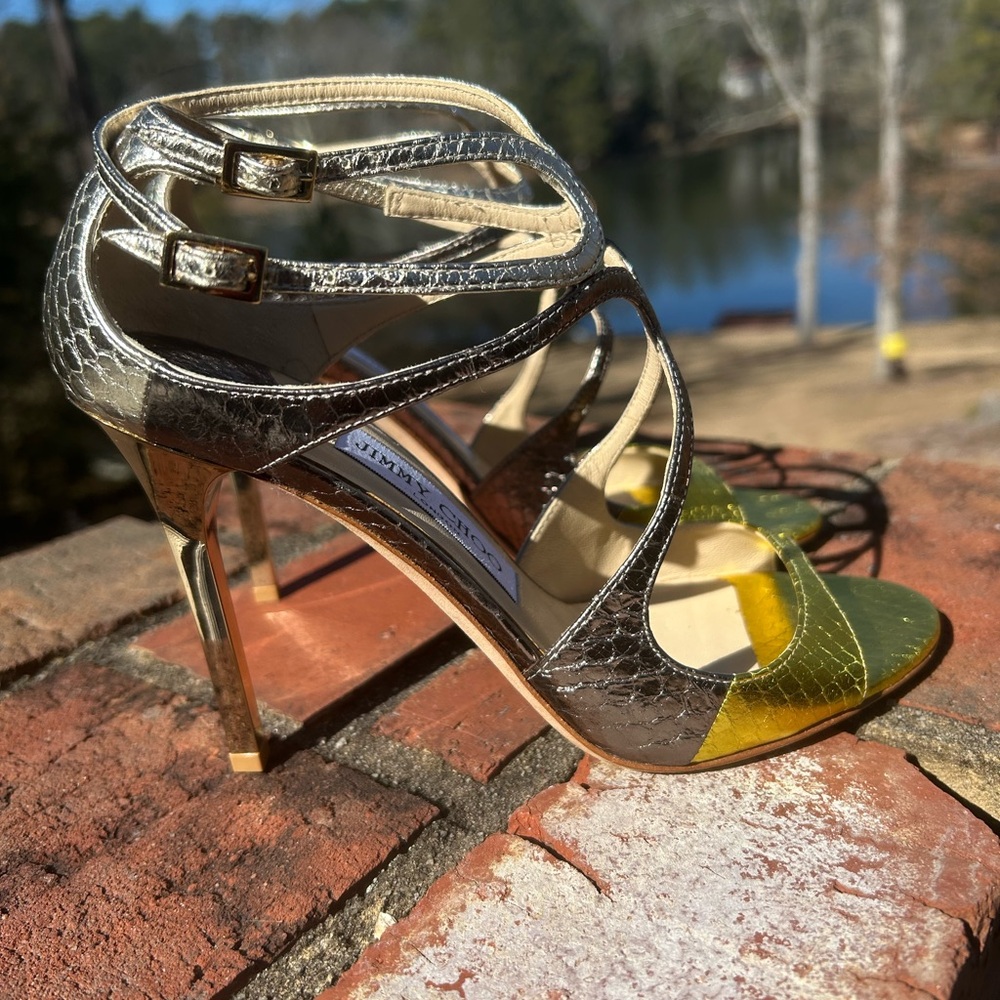 JIMMY CHOO AZIA 110 STRAPPY HEELS – BRAND NEW, NEVER WORN – RARE FIND!
